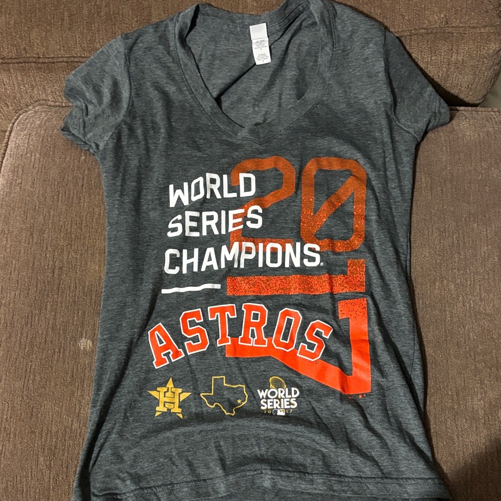 Gray Astros World Series Champions T-Shirt